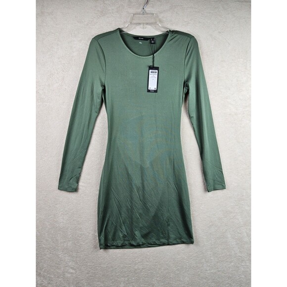 Vero Moda Bianca Long Sleeve Open Back Mini Dress Size S - Picture 1 of 3